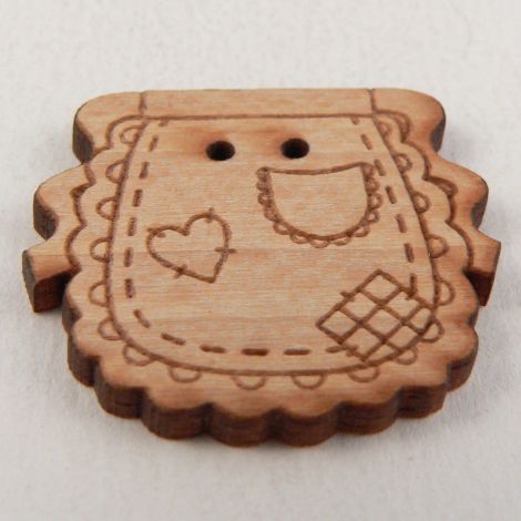 29mm Wooden Patchwork Apron 2 Hole Button