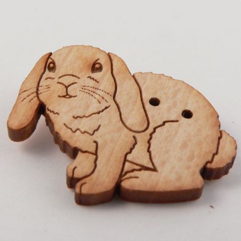 30mm Rabbit Wood 2 Hole Button
