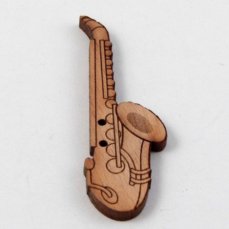 45mm Saxophone Musical Wood 2 Hole Button