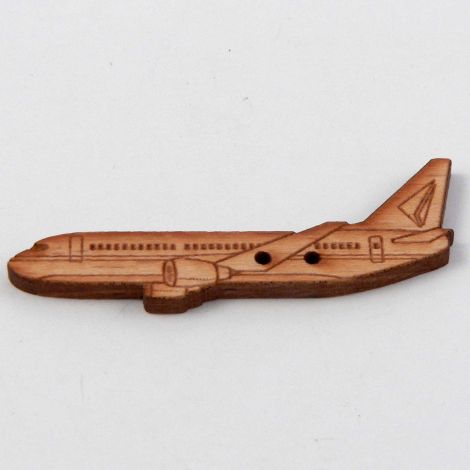 47mm Aeroplane Wood 2 Hole Button