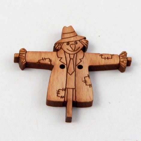 33mm Scarecrow Wood 2 Hole Button