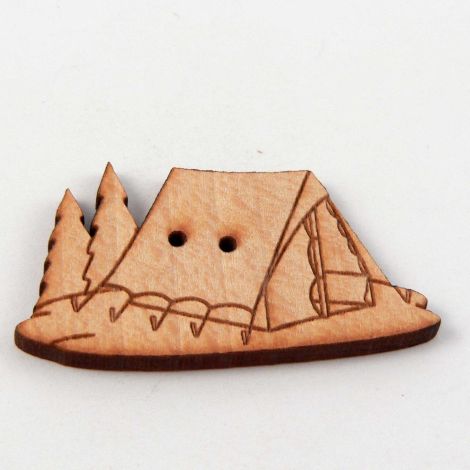 38mm Camping/Tent Wood 2 Hole Button