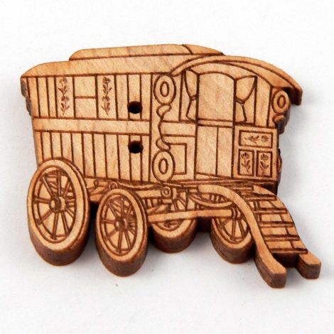 30mm Gypsy Caravan Wood 2 Hole Button