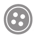 40mm Black/Brown Designer Round Horn 2 Hole Button