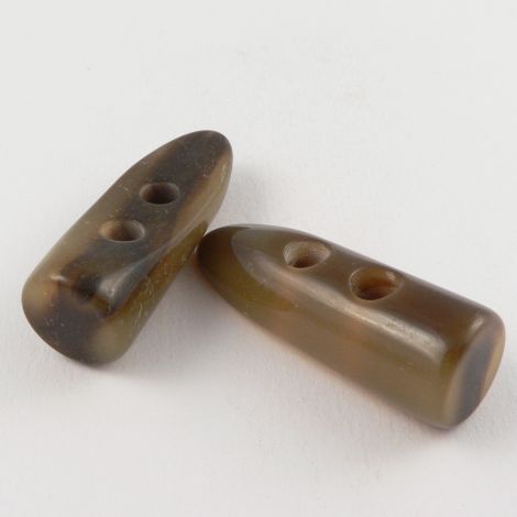 45mm Honey/Brown Marble Effect Toggle 2 Hole Coat Button