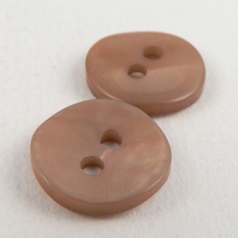 13mm Pearlised Coffee 2 Hole Shirt Button